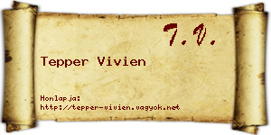 Tepper Vivien névjegykártya